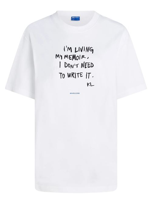 T-shirt bianca in cotone Karl Lagerfeld jeans | A4W17009100
